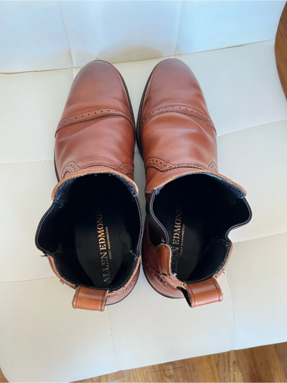Allen Edmonds Lombard Cap leather boots. 9.5 3E Walnut